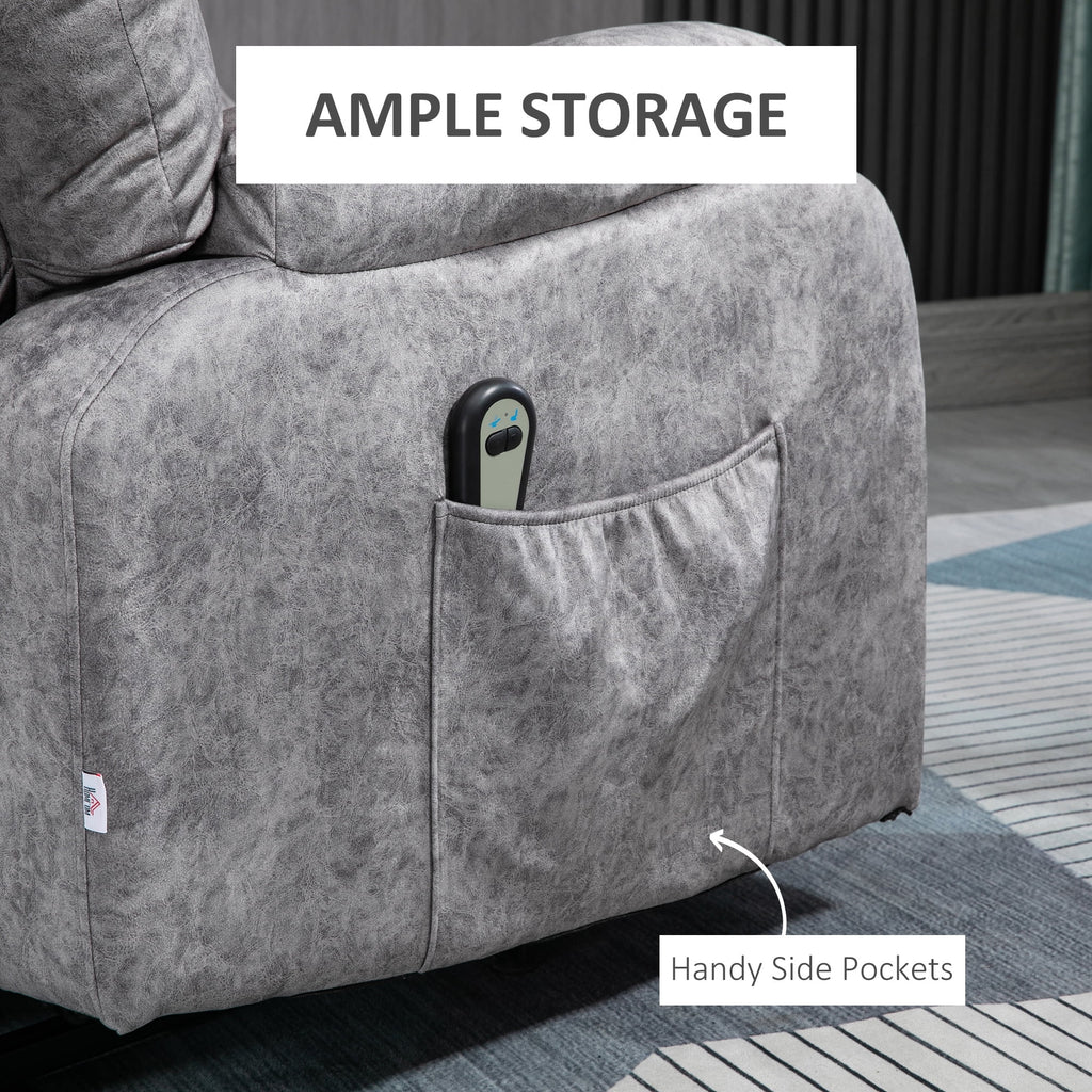 Grey Power Lift Recliner Chair with Remote Control L78592