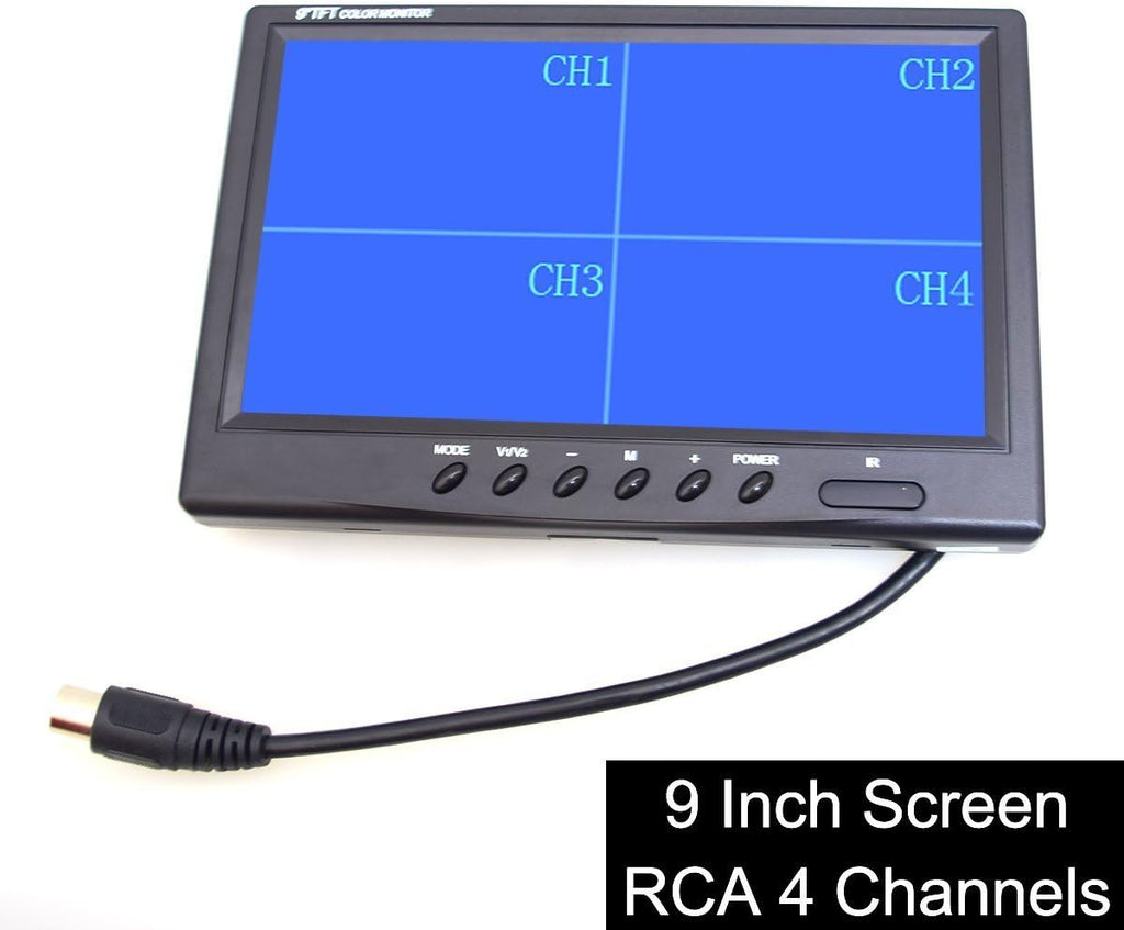 9 TFT LCD Quad Split Monitor with Remote Control Z27232