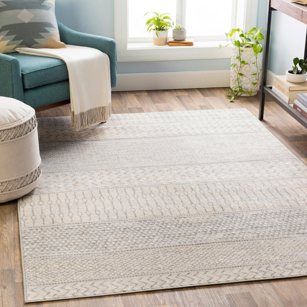 Silver Gray Square Area Rug H965