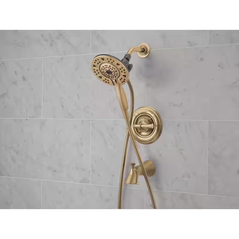 Single-Handle 4-Spray Tub and Shower Faucet in Champagne Bronze J668130