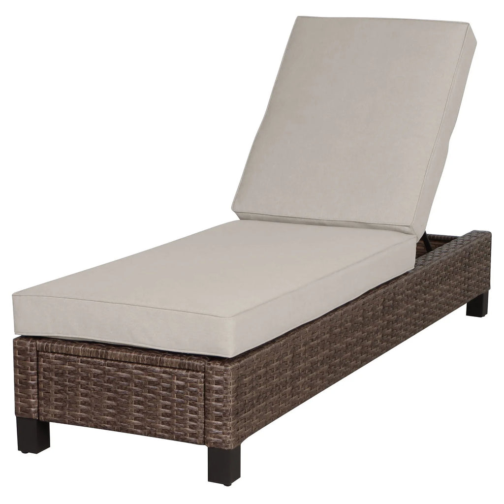 Gray Outdoor Chaise Lounge Chair Y8589