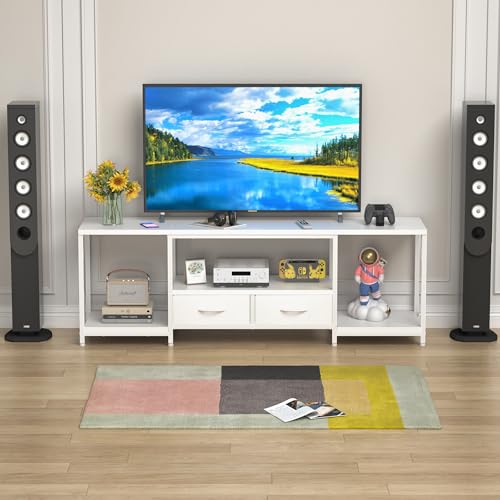 Fabric Drawers TV Stand for 65 70 75 Inches TV V37006
