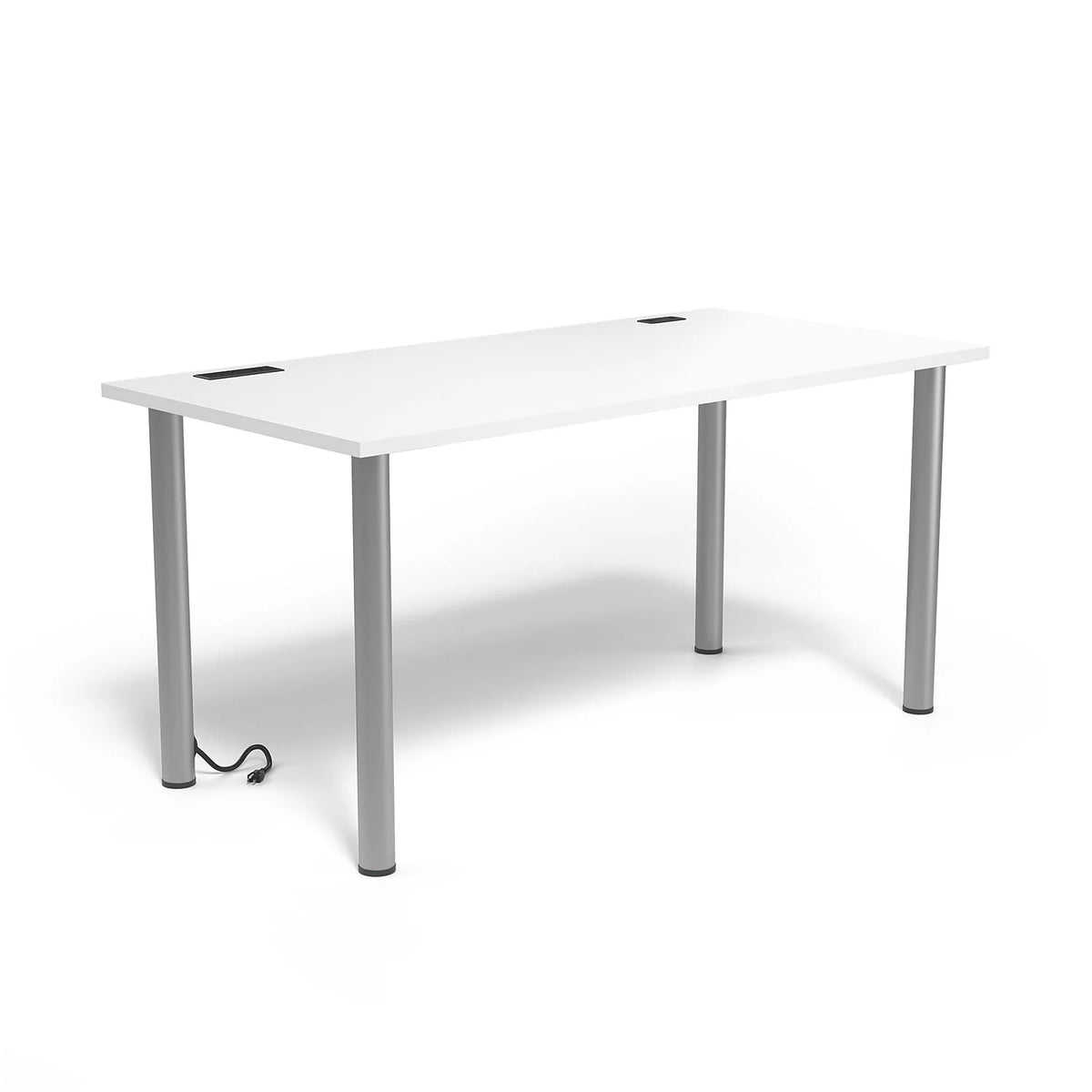 60" Powered Writing Desk White X199