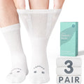 Merino Wool Diabetic Socks for Men Women Loose Fit Non Binding J657