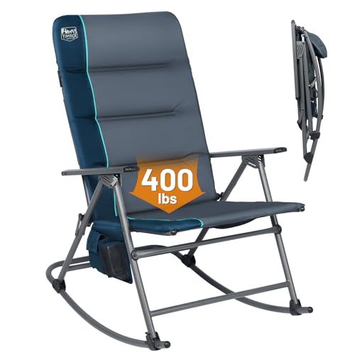 Oversized Padded Folding Rocking Camping Chair W771