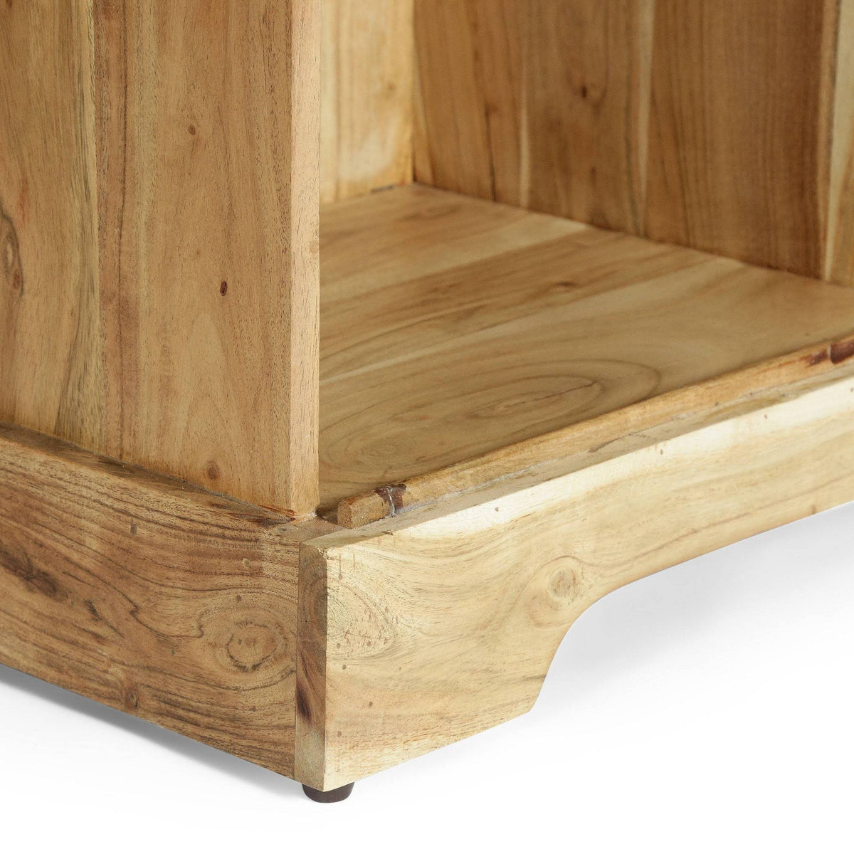 Acacia Wood Live Edge Cabinet with Sliding Door P3093