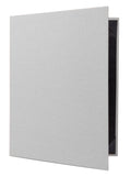 4 View Book Style Casebound Menu 5.5 x 8.5 Metallic Silver A95560