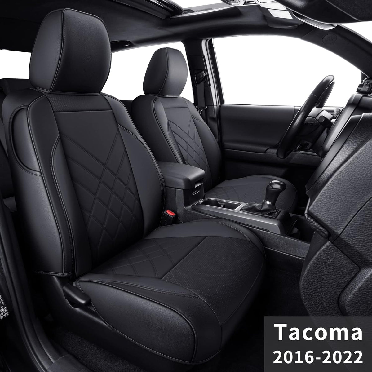 Black 2 pcs Tacoma Seat Covers Z1240