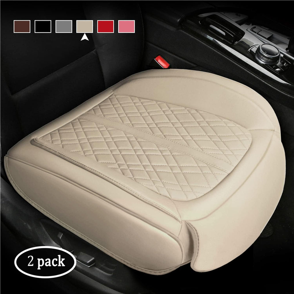 2Piecs PU Leather Car Seat Cover Protector with Footrest (Red) D73138