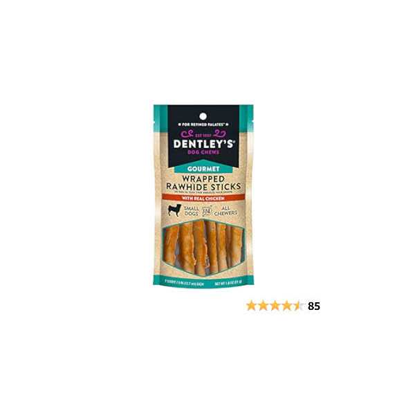 5 Wrapped Rawhide Sticks Dog Treats Chicken O9442