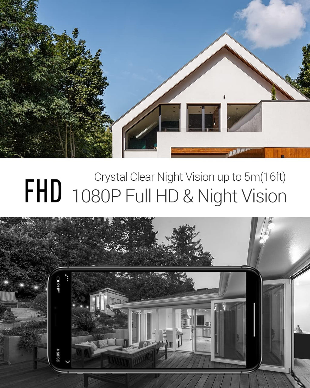1080P Wi-Fi Video Doorbell Camera with AI-Human Detection K40692