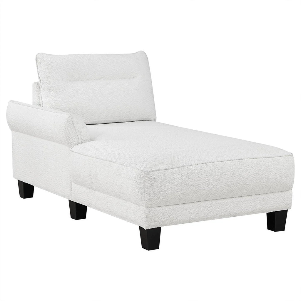 White Fabric Sectional Sofa L508