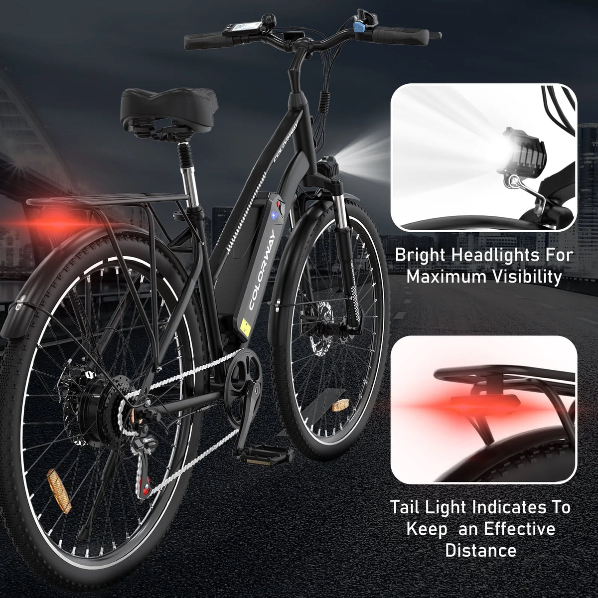 500W Electric Bike 36V 12Ah 7 Speeds F652