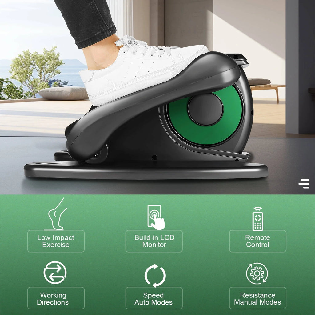 Under Desk Elliptical Pedal Exerciser with Remote & Data Monitor A725