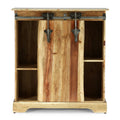 Acacia Wood Live Edge Cabinet with Sliding Door P3093
