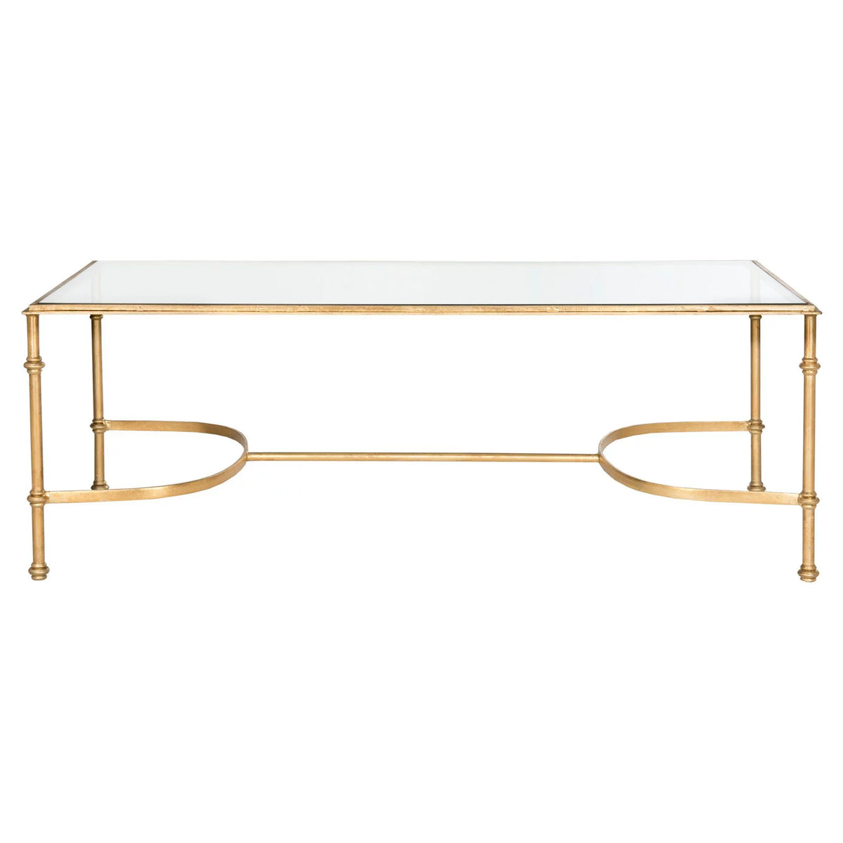 Gold Glass Top Coffee Table B5071