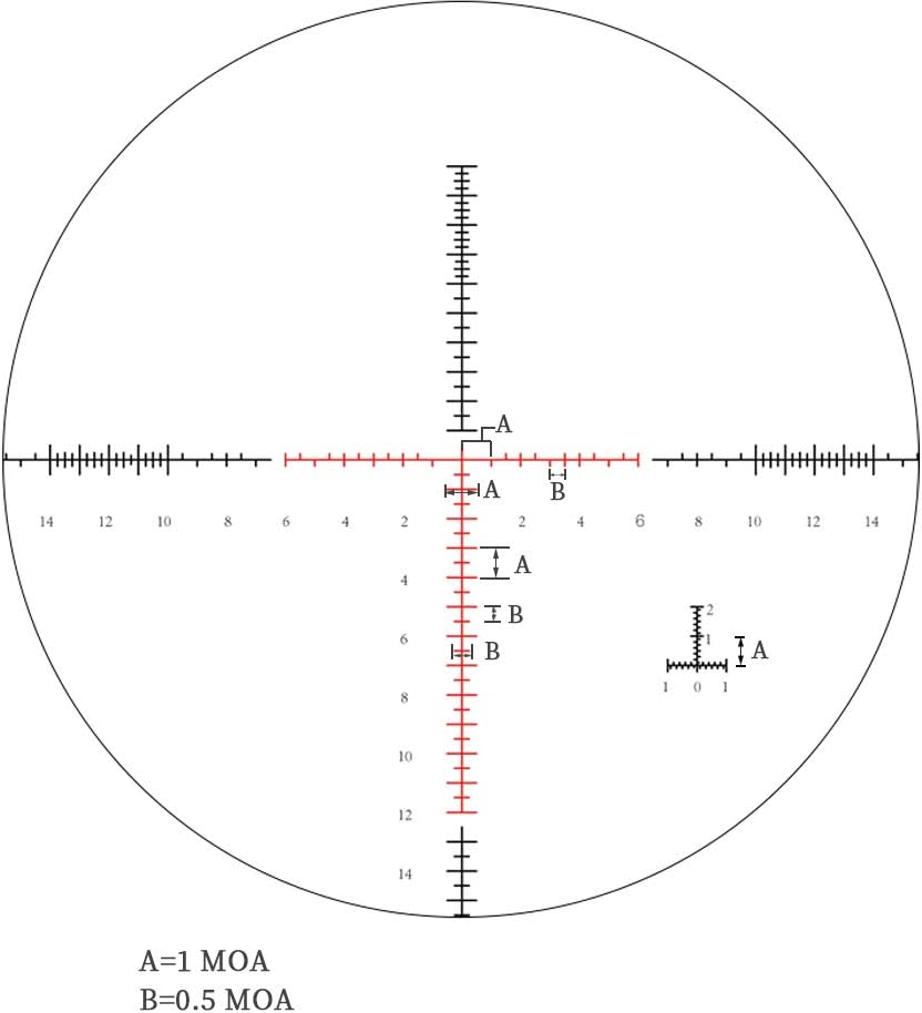 5-25x50 FFP First Focal Plane Scope with Red/Green Illuminated Reticle J8432