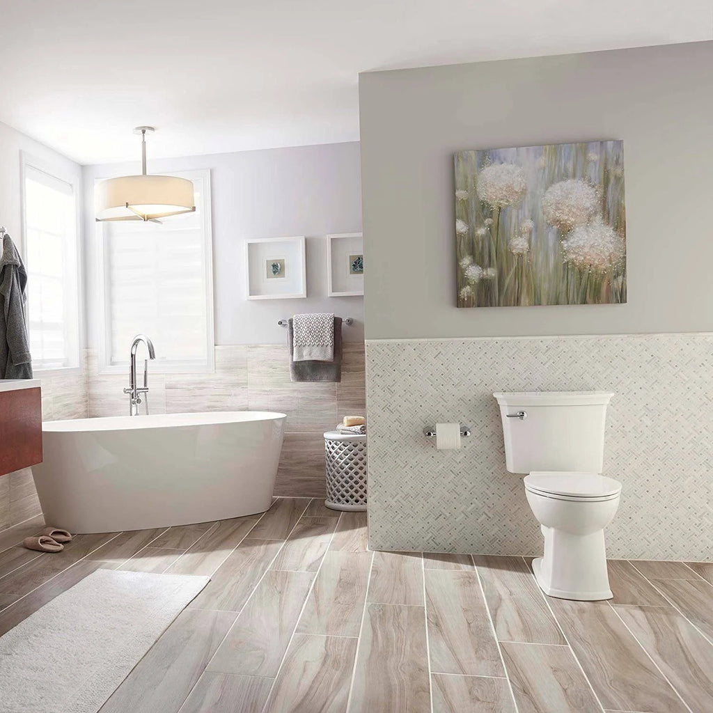 Two Piece Elongated Toilet White E649