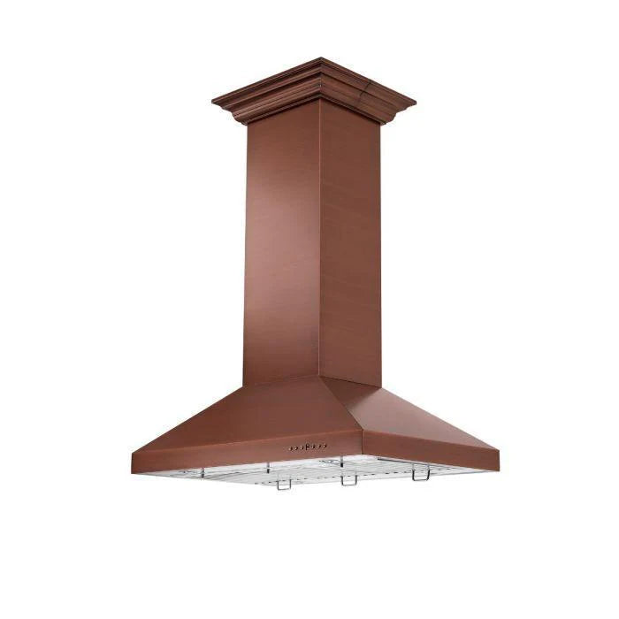 36 in. Copper Island Range Hood E794