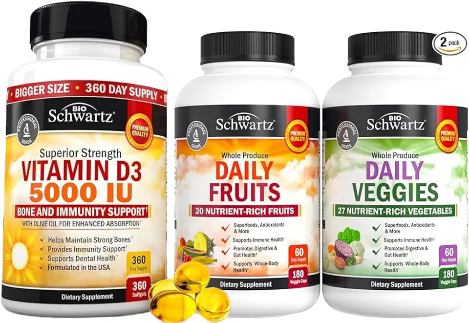 Fruits and Veggies Supplement with Vitamin D3 5000 IU P12953