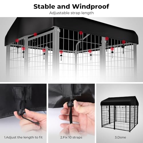 420D Waterproof UV-Resistant Dog Kennel Cover J412479