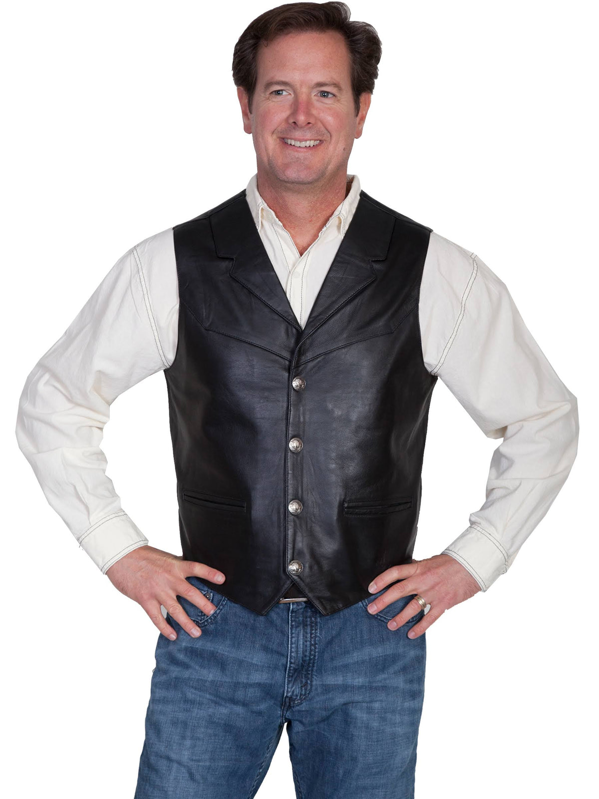 Mens Lambskin Lapel Vest C353557