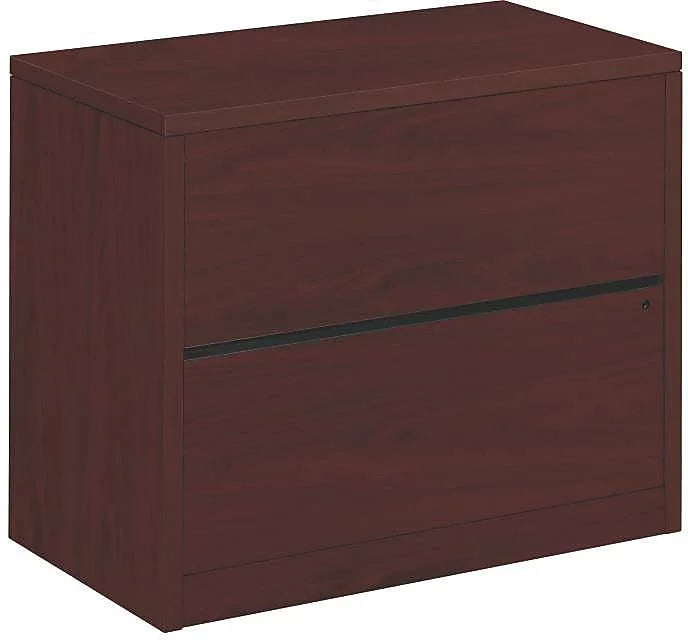 Brown 2 Drawer Lockable Filing Cabinet L614