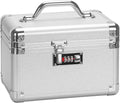 Lockable Medicine Storage Box with Combination Lock Small Silver A778