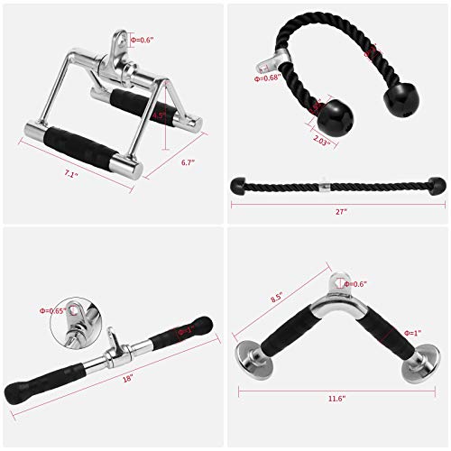 Heavy Duty Steel Cable Machine Attachment Set Y7538