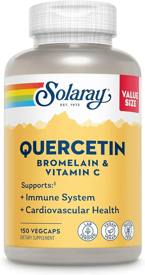 Quercetin Bromelain & Vitamin C 500mg Vegan 150 VegCaps Y4348