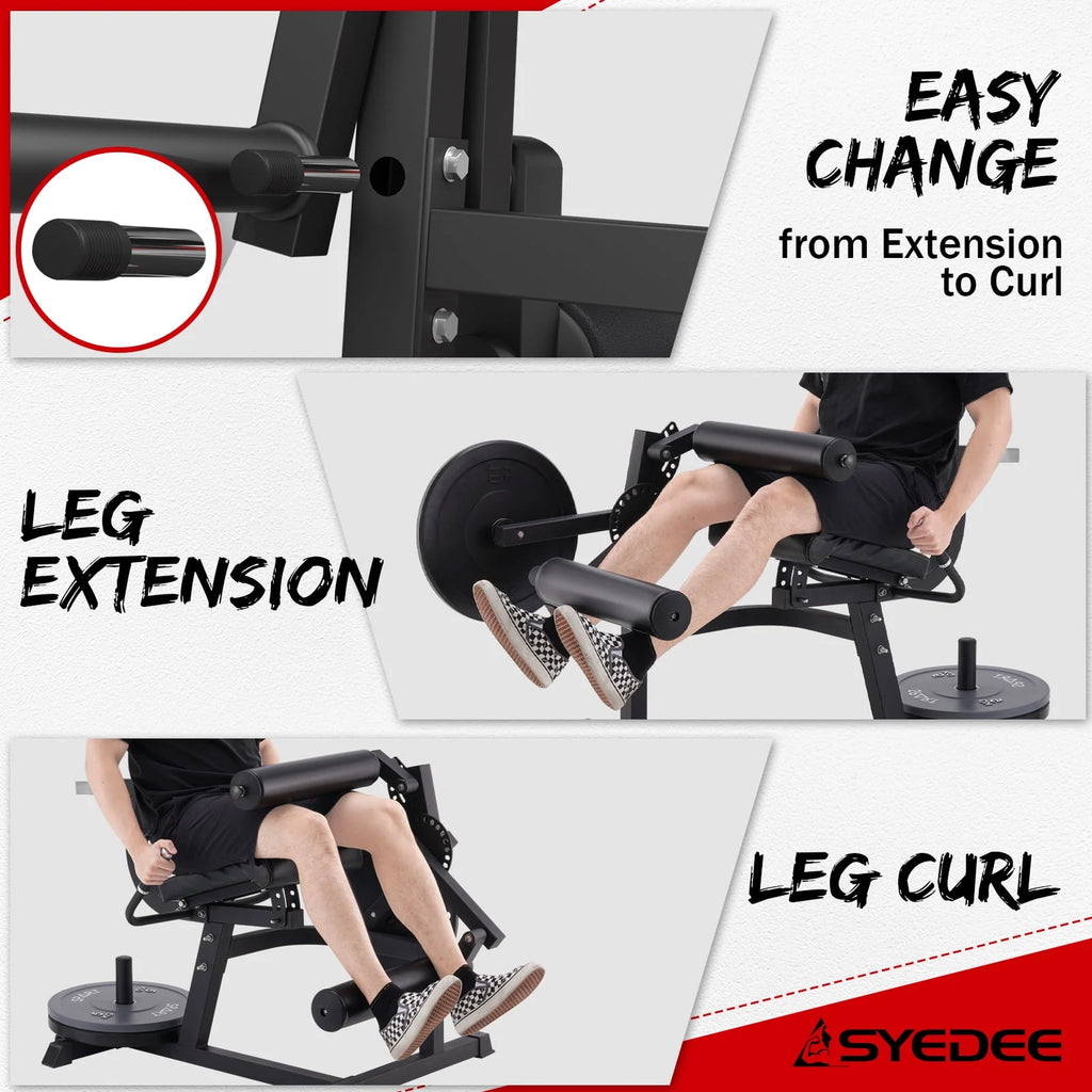Adjustable Plate Loaded Leg Extension and Curl Machine A43527