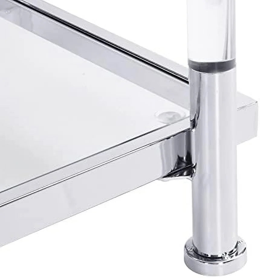 Console Sofa Table with Glass Tabletop and Acrylic Legs W308005