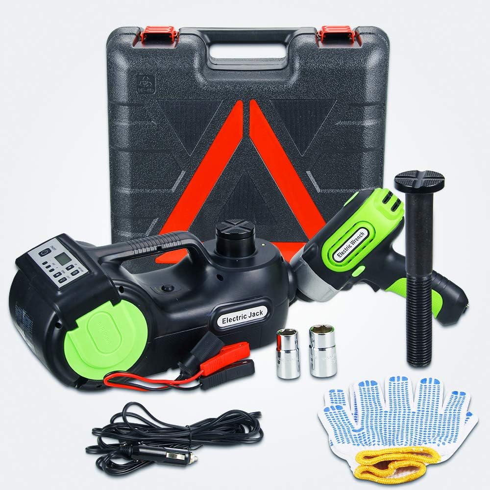 5 Ton DC12V Electric Hydraulic Car Floor Jack Lift with Impact Wrench J4216