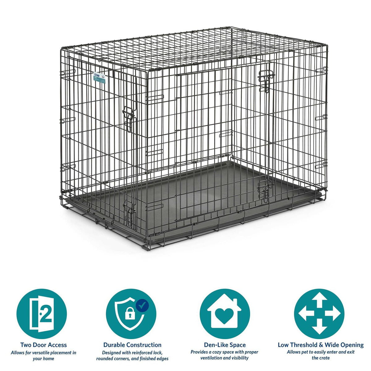Double Door Dog Crate W80314
