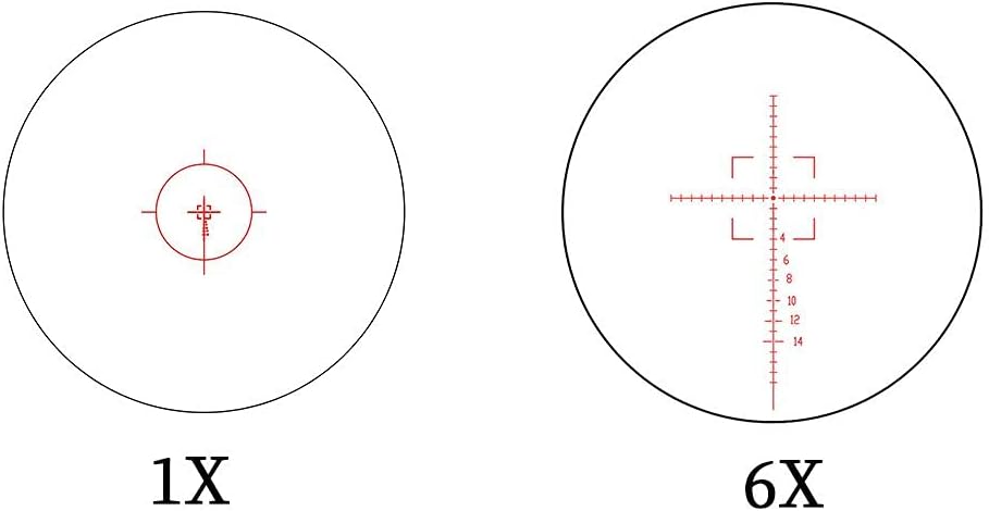 1-6X24 FFP Scope with Red/Green Illuminated Reticle and Scope Mount K6946