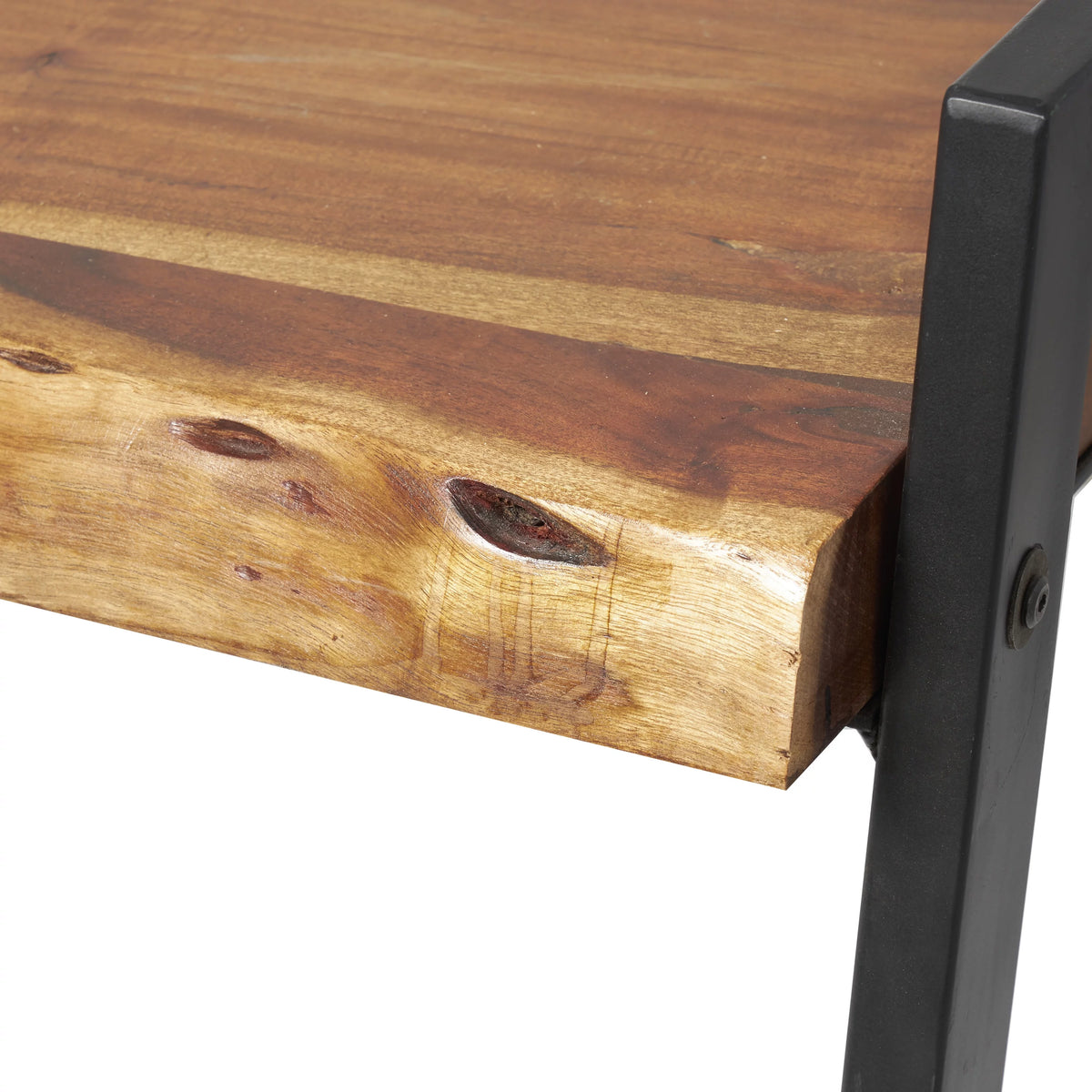 Wood Live Edge Top Bench O3601