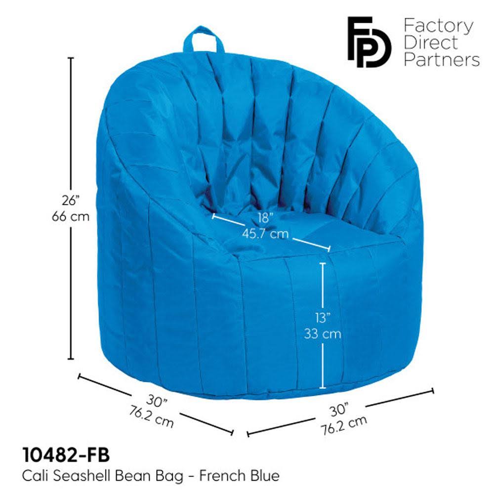 Bean bag coated Oxford fabric french blue H1538