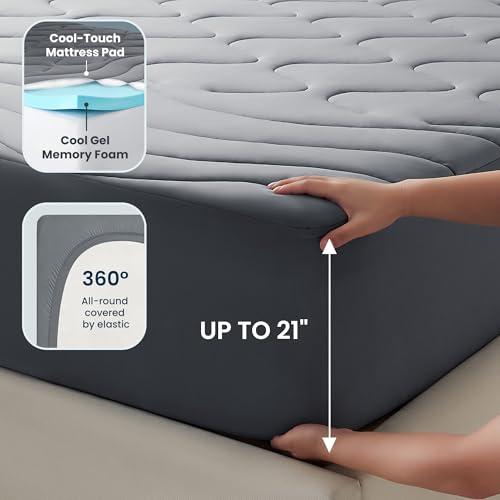 4 Inch Dual Layer Memory Foam Mattress Topper Queen E6461