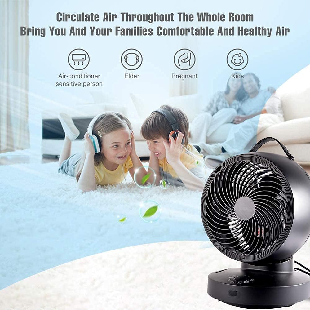 Air Circulator Fan, 8 Blade, 6 Speeds 4 Wind Modes, Oscillating, Pack of 2 I94319