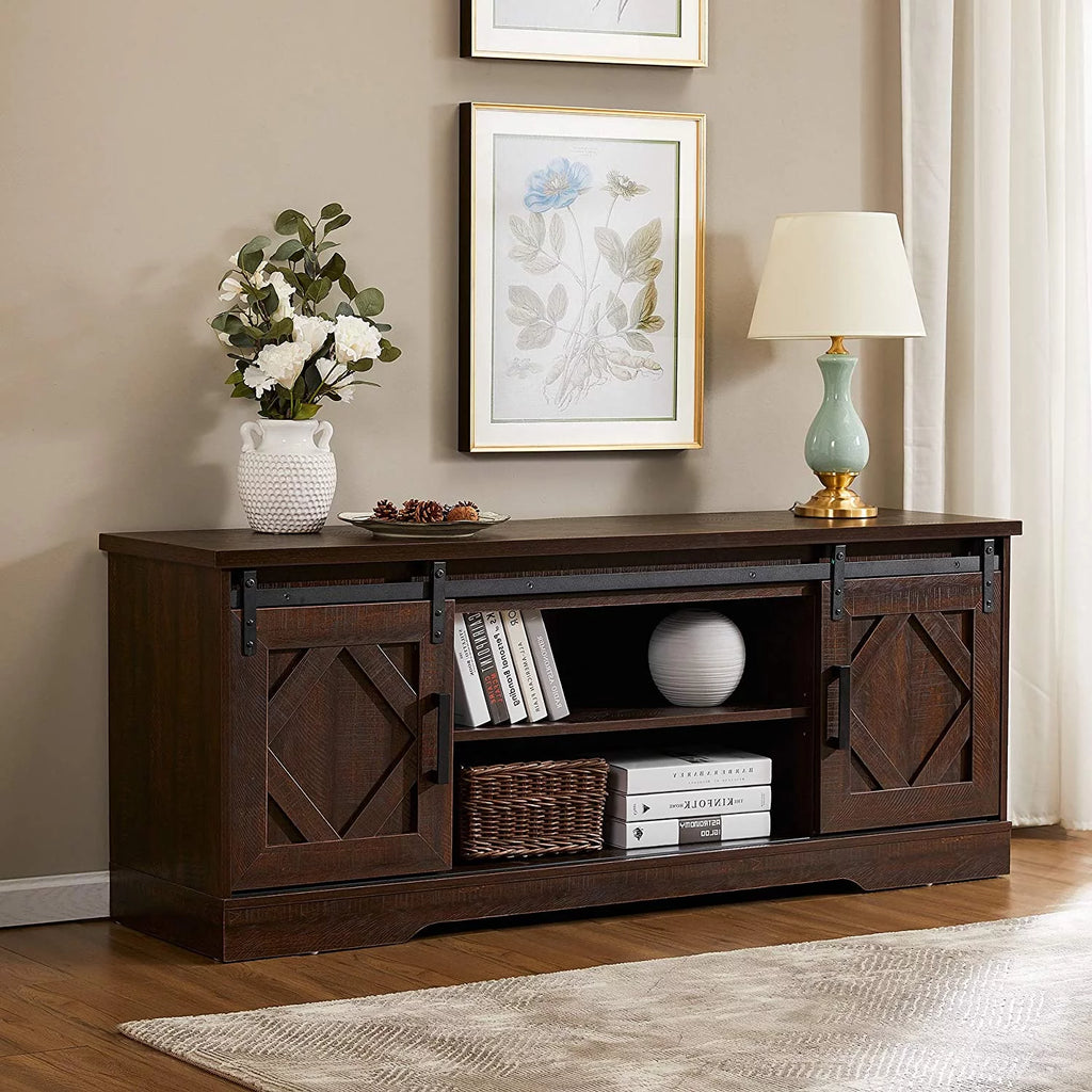Brown TV Stand with Storage T1017