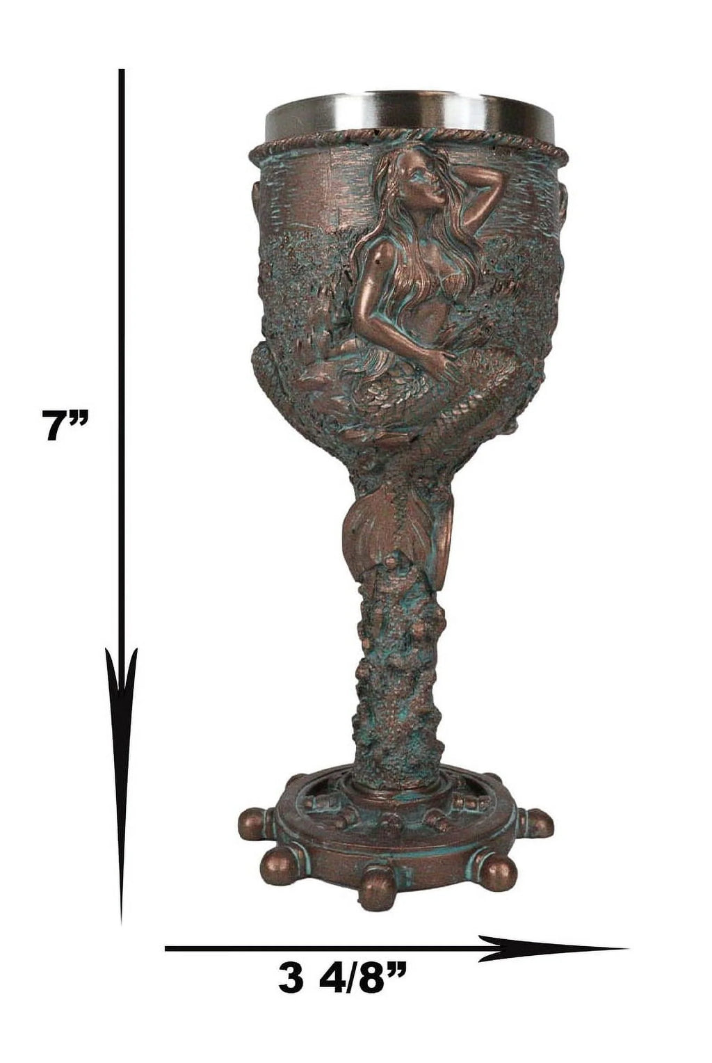 Mermaid Goblet 7.5" 5oz A154457