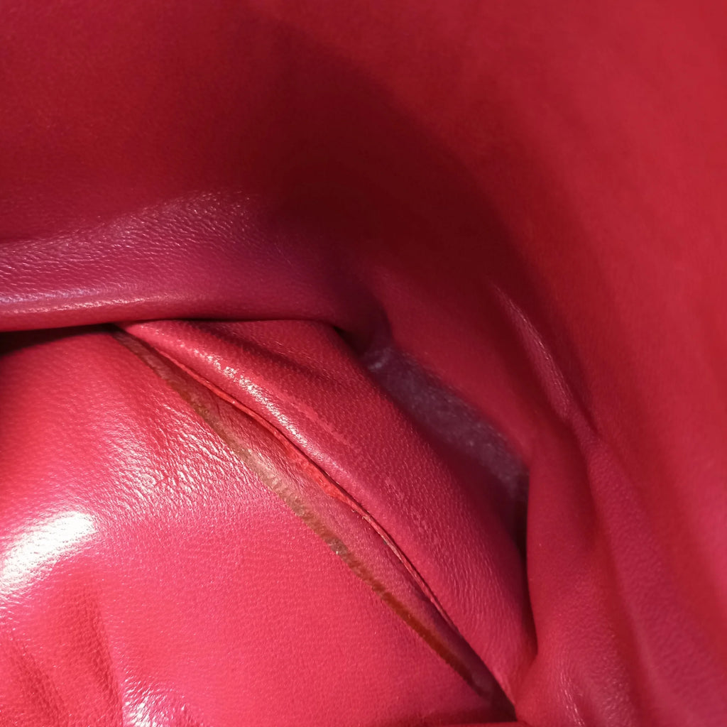 Red Calf Leather Top Handle Handbag S303
