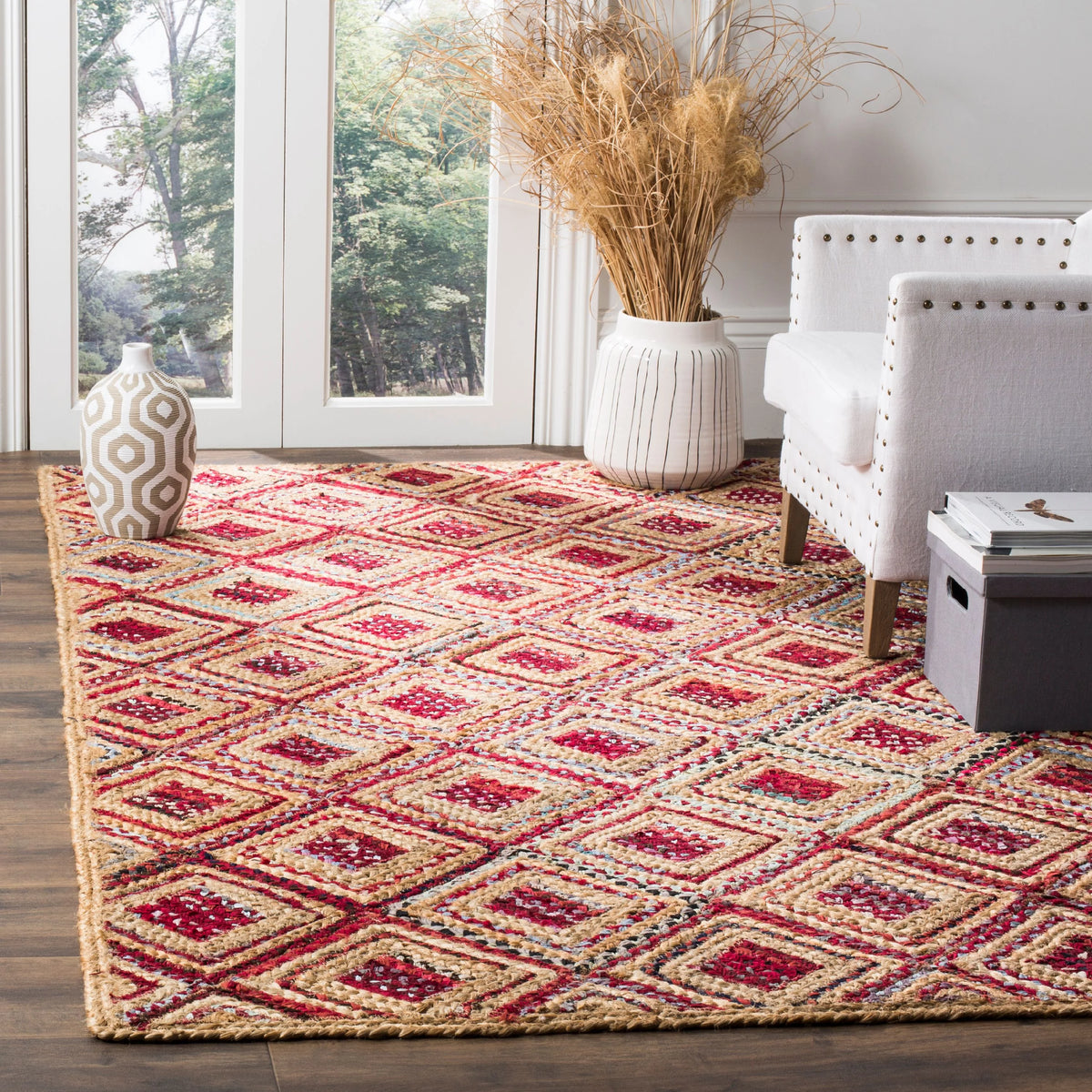 Natural Red Jute Area Rug 9' x 12' U5736