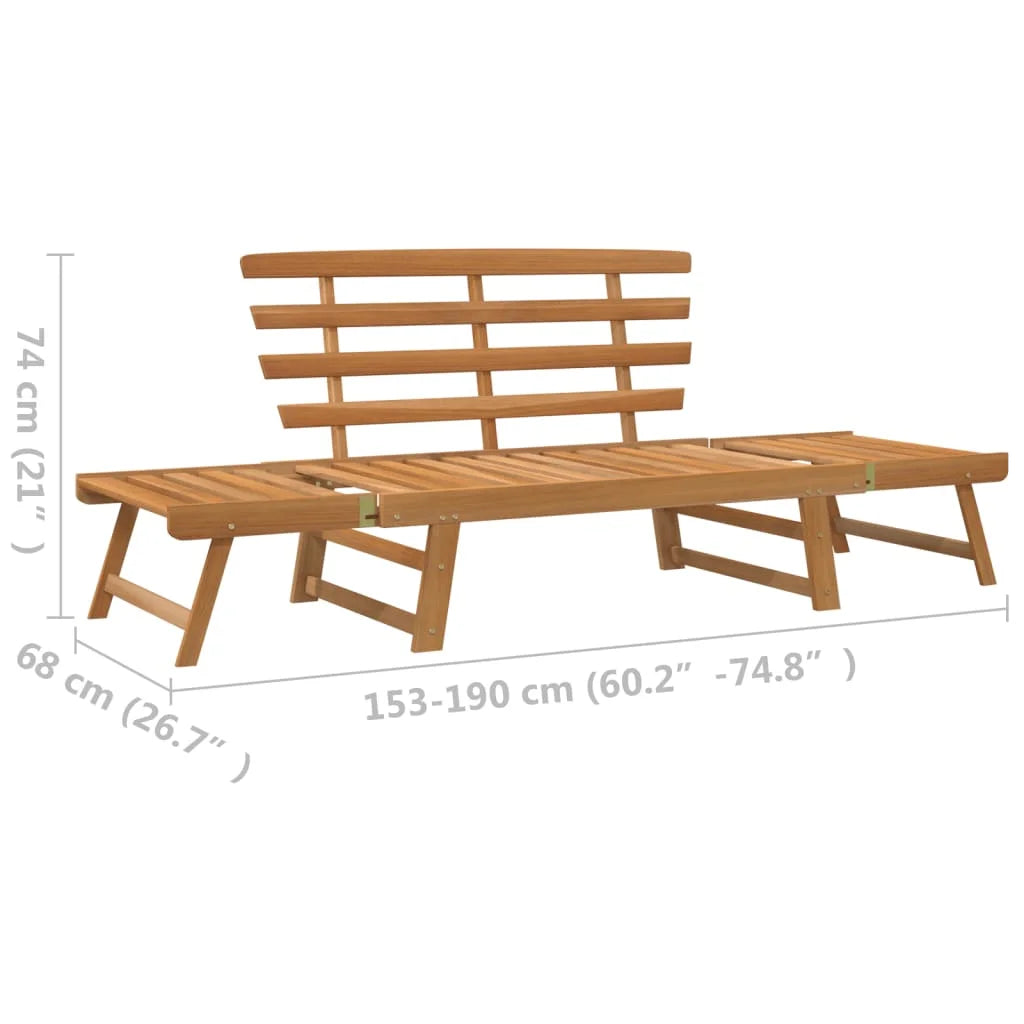 Solid Acacia Wood Patio Bench U802313
