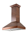 36 in. Copper Wall Range Hood with Crown Molding U252860