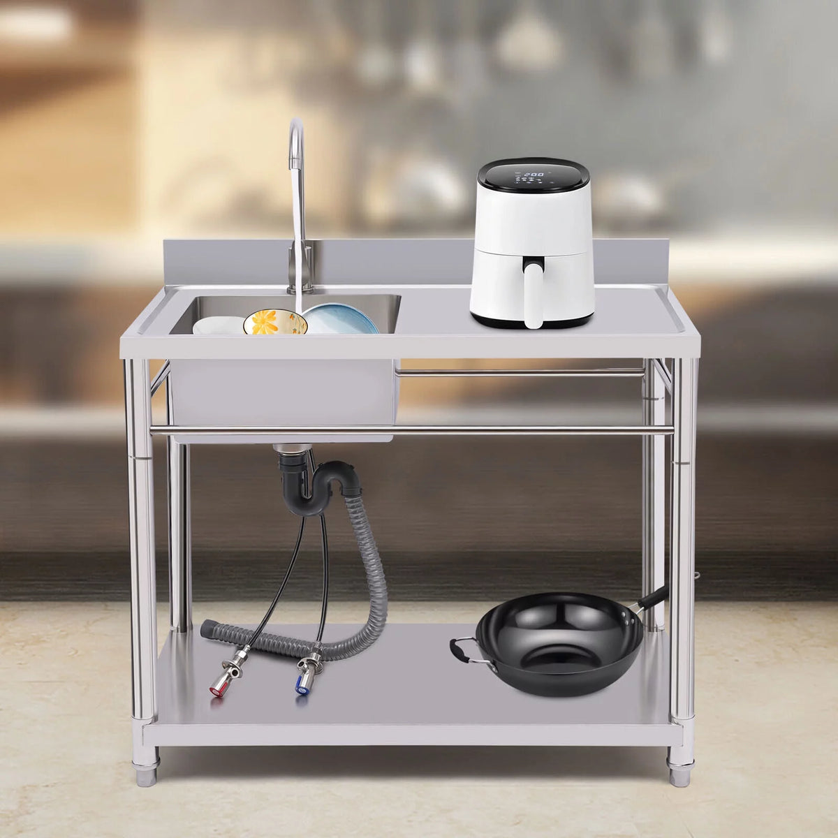 Stainless Steel 1 Compartment Utility Sink D793