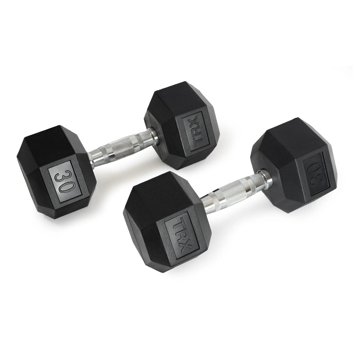 30lb Hex Rubber Dumbbell 1 Pair N791