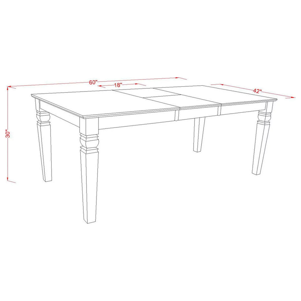 7 Piece Wood Kitchen Table Set L426904