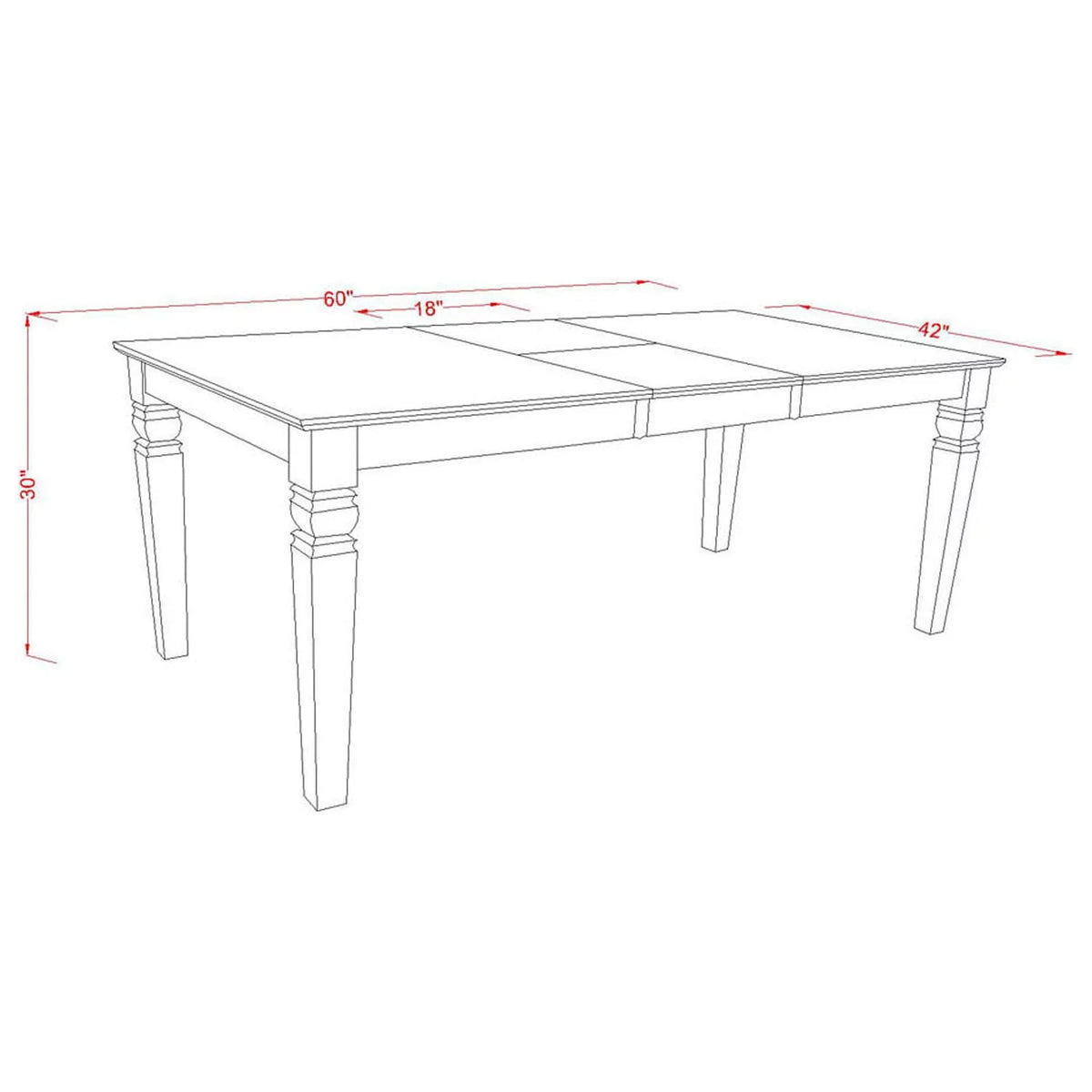 7 Piece Wood Kitchen Table Set L426904