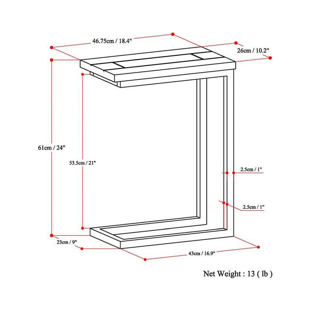 C-Shaped End Table Set D696055